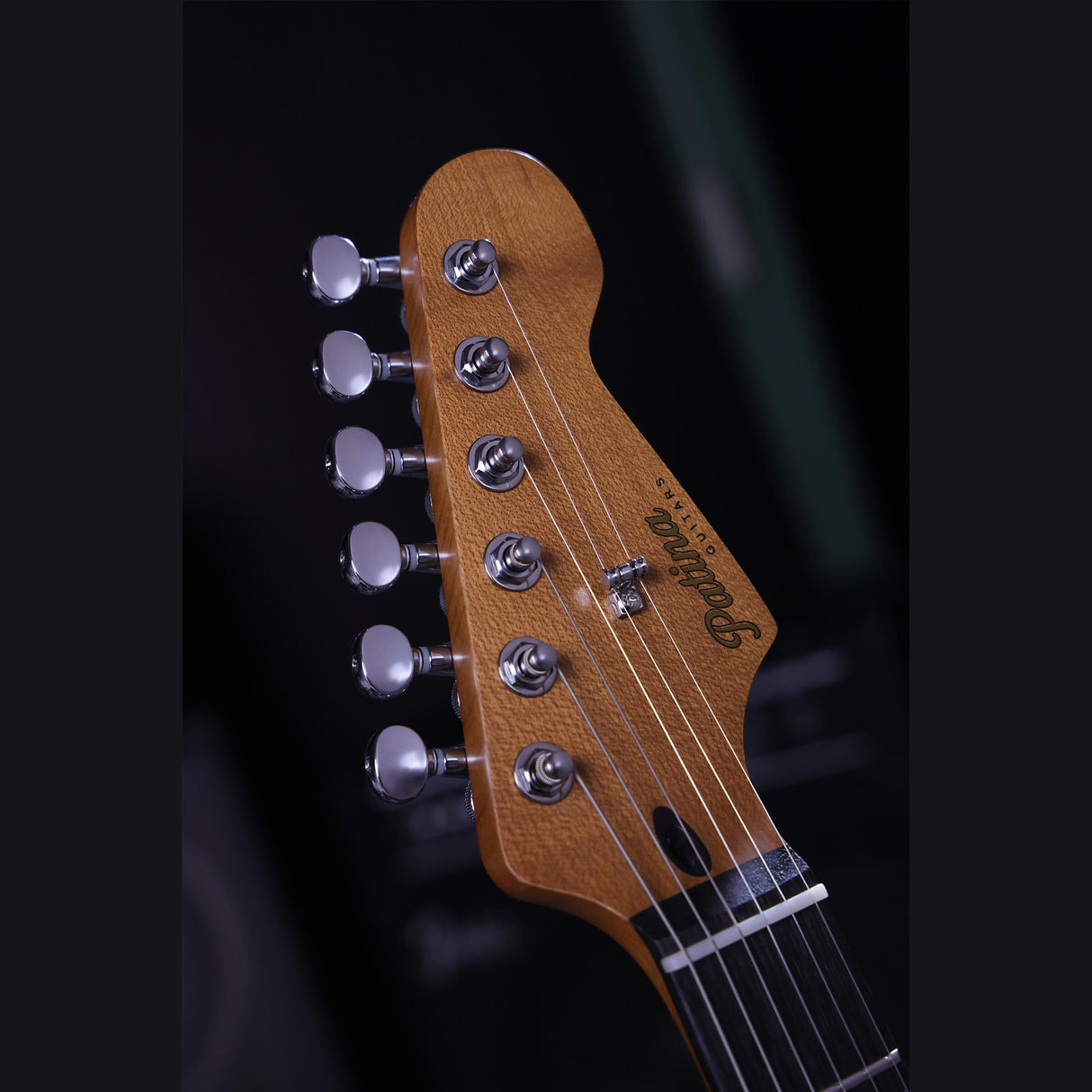 Patina PS-7 SGR R S-style Elektrische Gitaar HSS Alnico V Nitro Relic Paulownia Body Roasted Maple Hals Sherwood Green