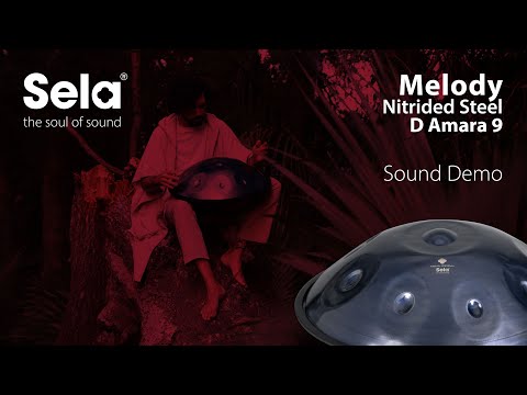 Sela SE 221 Nitrided Steel Handpan D Amara 440 Hz dunkelgrau mit gepolsterter Tragetasche