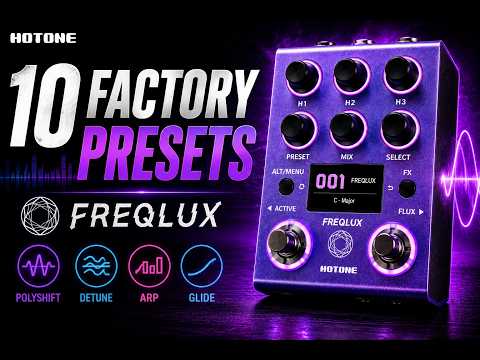 HoTone NP-200 Freqlux Triple-Voice Pitch Shifter Pedal met 9V voeding