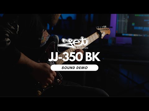 JET JJ-350 BK Offset-E-Gitarre HH Hardtail Gerösteter Ahorn Schwarz