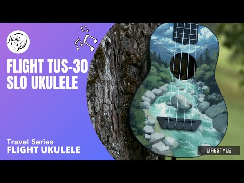 Flight TUS-30 SLO Sopran-Ukulele mit Lindenholzdecke, ABS-Korpus und Aquila Super Nylgut-Saiten