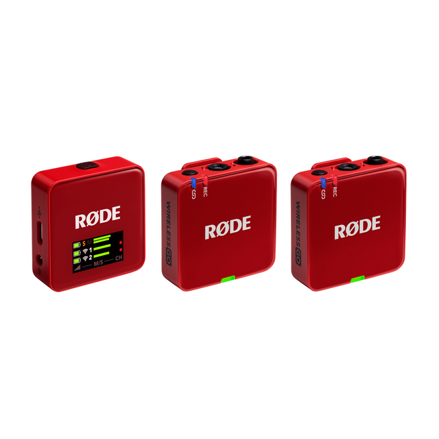 RØDE Wireless GO Gen 3 Red draadloos microfoonsysteem met 32 bit float en 260 m bereik