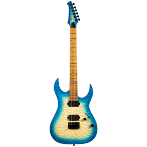 Spira Guitars S-500 QAB Trans Aqua Blue elektrische gitaar ST model