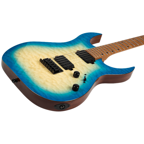 Spira Guitars S-500 QAB Trans Aqua Blue elektrische gitaar ST model