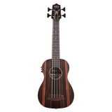 Kala Striped Ebony U•BASS® bas ukulele – Gestreept Ebben, Roundwound Snaren, Fishman EQ en Gigbag